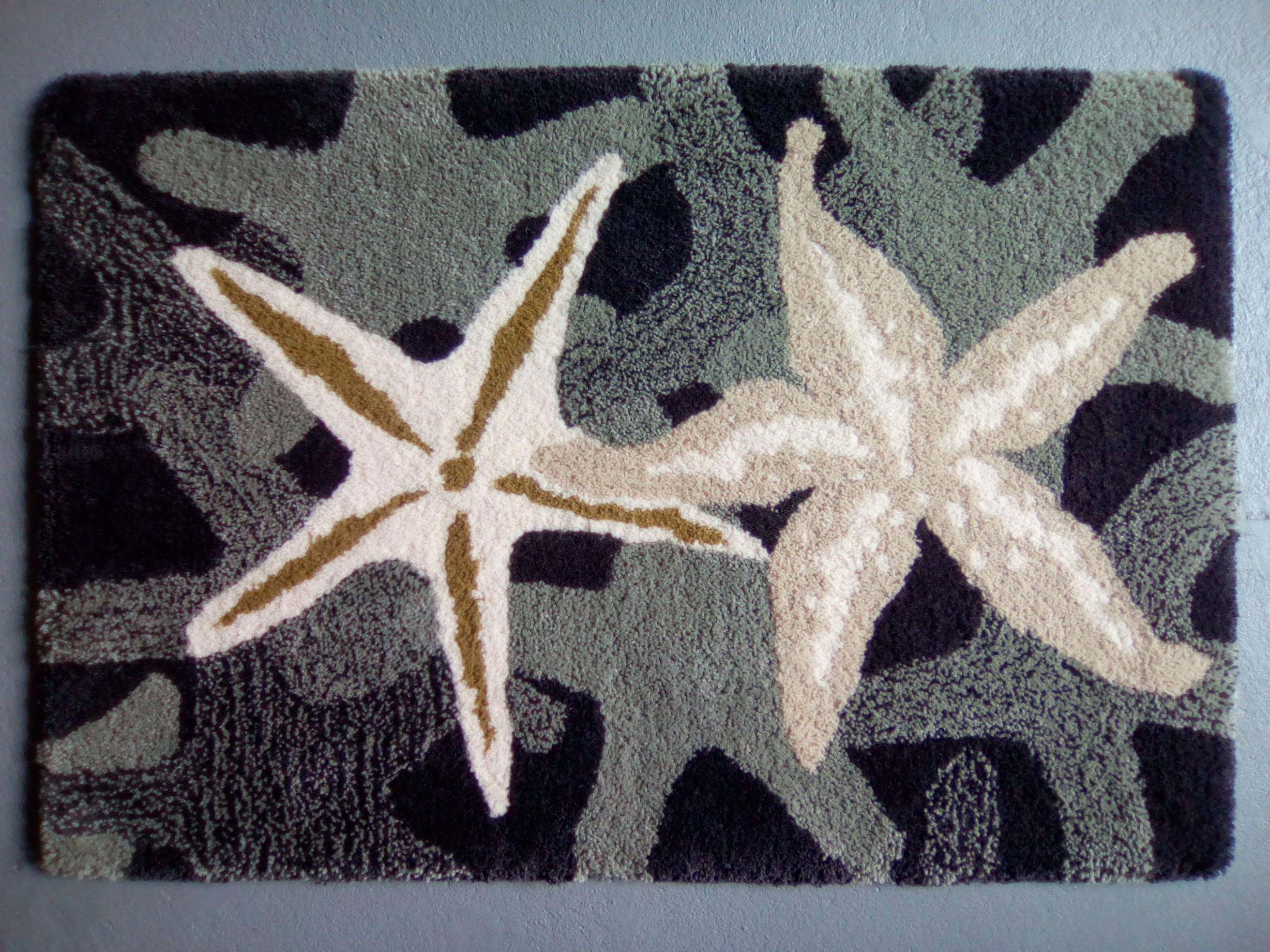 Starfish Coastal Living Wool Area Rug Made in USA